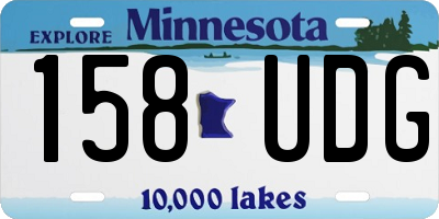 MN license plate 158UDG