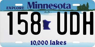 MN license plate 158UDH