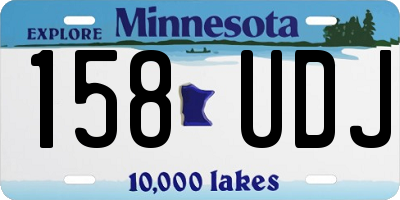 MN license plate 158UDJ