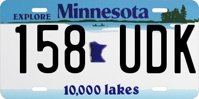 MN license plate 158UDK
