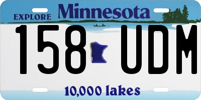 MN license plate 158UDM