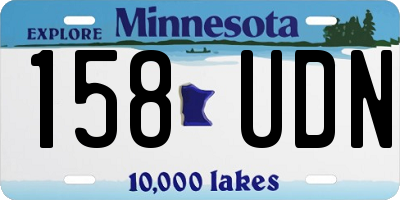 MN license plate 158UDN
