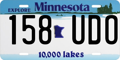 MN license plate 158UDO