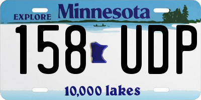 MN license plate 158UDP