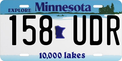 MN license plate 158UDR