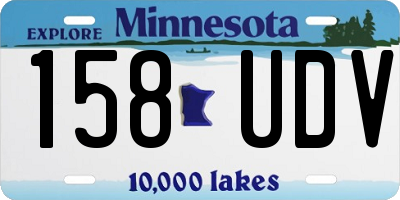 MN license plate 158UDV