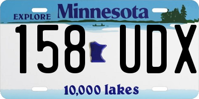 MN license plate 158UDX