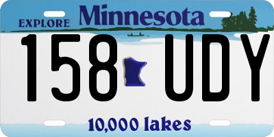 MN license plate 158UDY