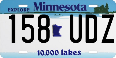 MN license plate 158UDZ