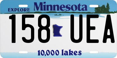 MN license plate 158UEA