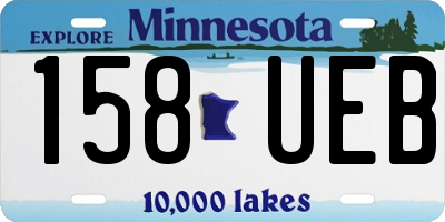 MN license plate 158UEB