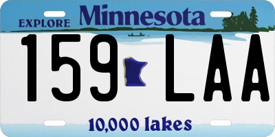 MN license plate 159LAA
