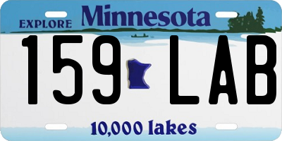 MN license plate 159LAB