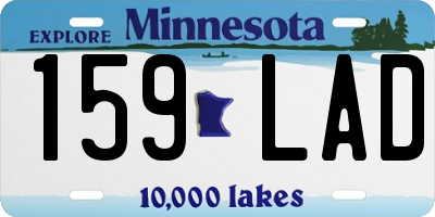 MN license plate 159LAD