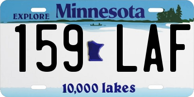 MN license plate 159LAF