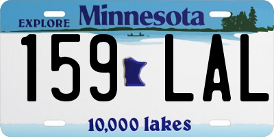 MN license plate 159LAL