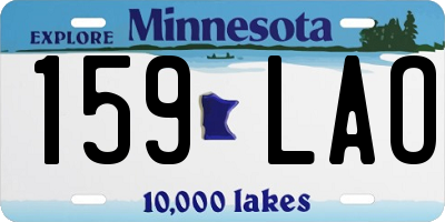 MN license plate 159LAO