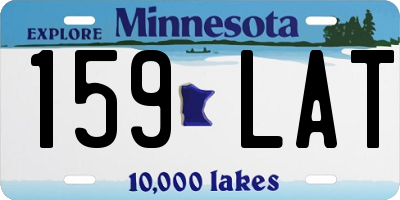 MN license plate 159LAT