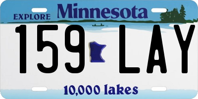 MN license plate 159LAY
