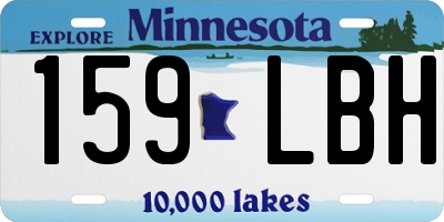 MN license plate 159LBH
