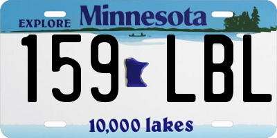 MN license plate 159LBL