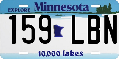 MN license plate 159LBN
