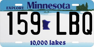 MN license plate 159LBQ