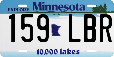 MN license plate 159LBR