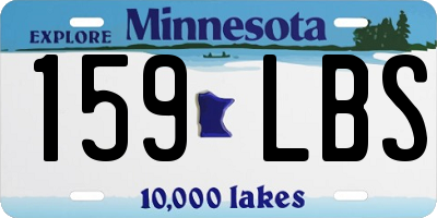 MN license plate 159LBS
