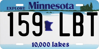 MN license plate 159LBT
