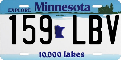 MN license plate 159LBV