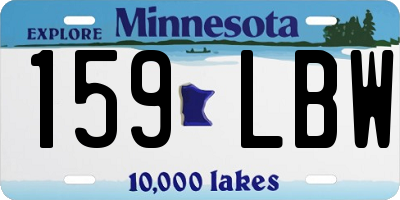 MN license plate 159LBW