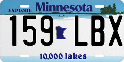MN license plate 159LBX