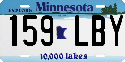 MN license plate 159LBY
