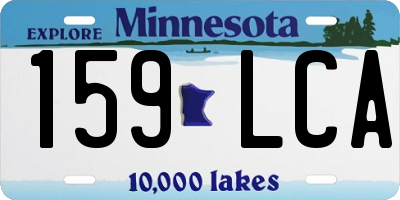 MN license plate 159LCA
