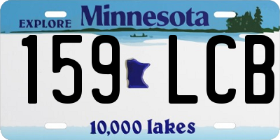 MN license plate 159LCB