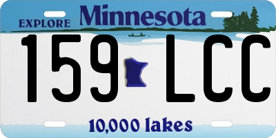 MN license plate 159LCC