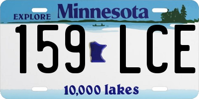 MN license plate 159LCE