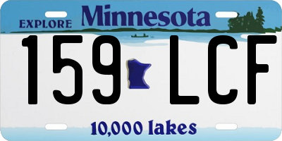 MN license plate 159LCF