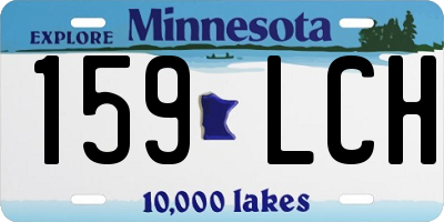 MN license plate 159LCH