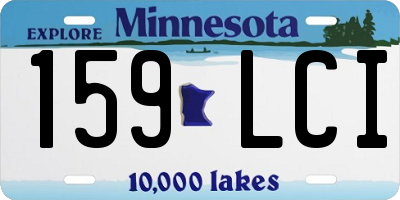 MN license plate 159LCI