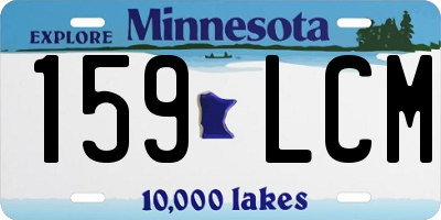 MN license plate 159LCM