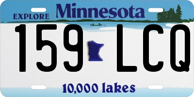 MN license plate 159LCQ