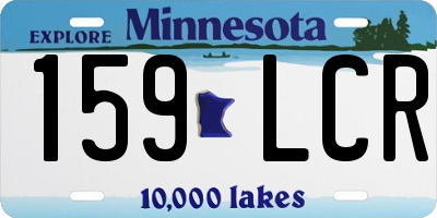 MN license plate 159LCR