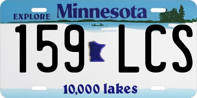 MN license plate 159LCS