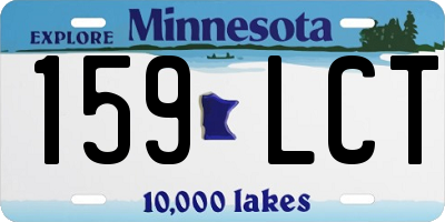 MN license plate 159LCT