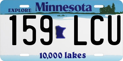 MN license plate 159LCU