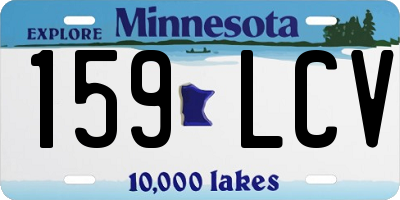MN license plate 159LCV