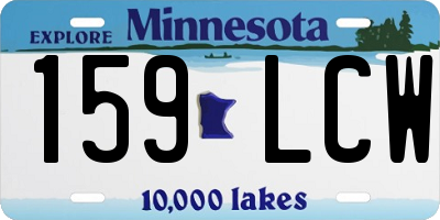 MN license plate 159LCW