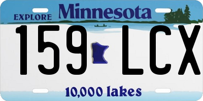 MN license plate 159LCX